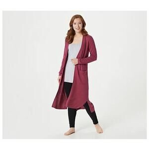ANYBODY NEW $58 SeaWool Duster Sweater in‎ Wine XXS
